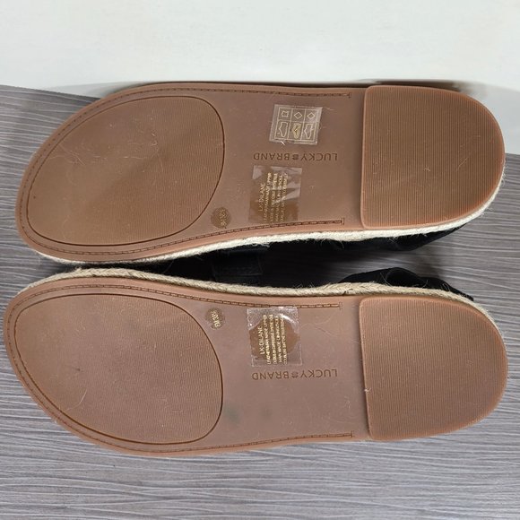 Lucky Brand Dilane Canyon Sandals, Black Embossed Nubuck, Womens Size 6.5 - Picture 9 of 10